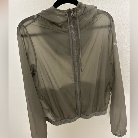 ALO Yoga Catch The Light Jacket Sterling Zip Hoodie Size S/M - Picture 8 of 14